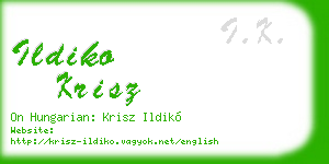 ildiko krisz business card